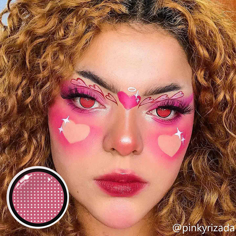 MYEYEBB Blind Red Manson Mesh Cosplay Colored Contact Lenses-MYEYEBB