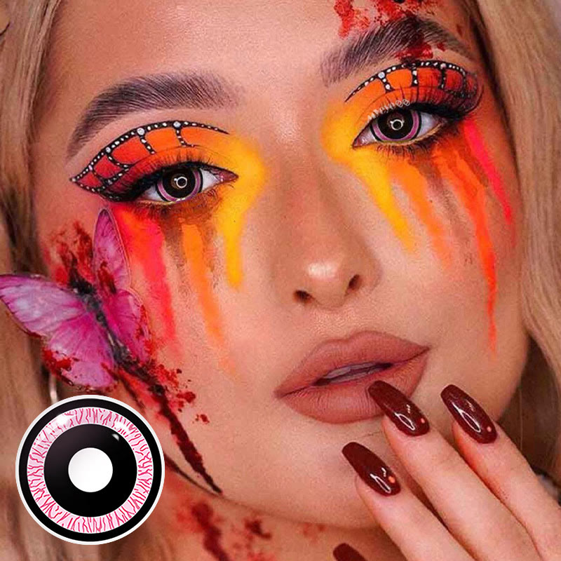 MYEYEBB Nebulos Pink Cosplay Colored Contact Lenses-MYEYEBB