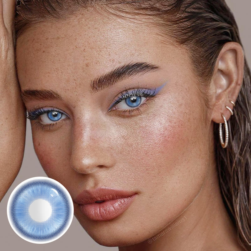 MYEYEBB Magic Coral Blue Colored Contact Lenses