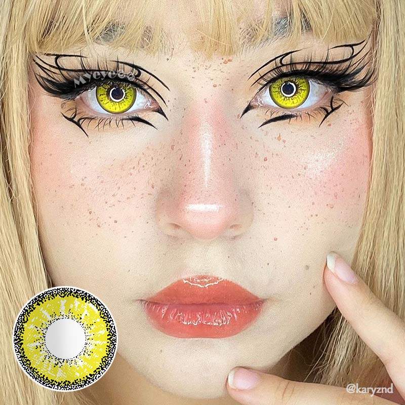 MYEYEBB Snow Prescription Cosplay Colored Contact Lenses