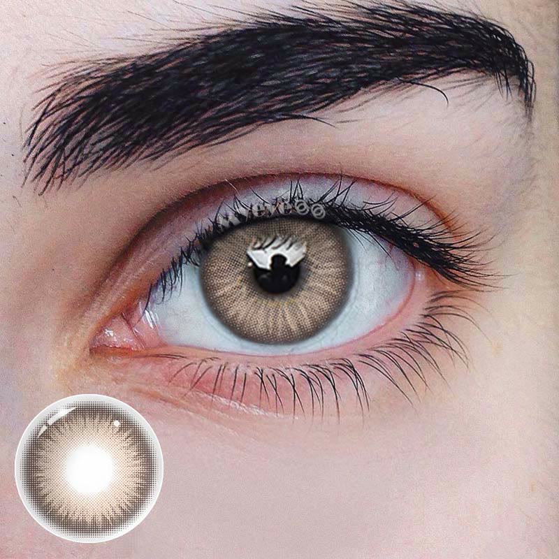MYEYEBB Y2K Boho Brown Prescription Men Colored Contact Lenses