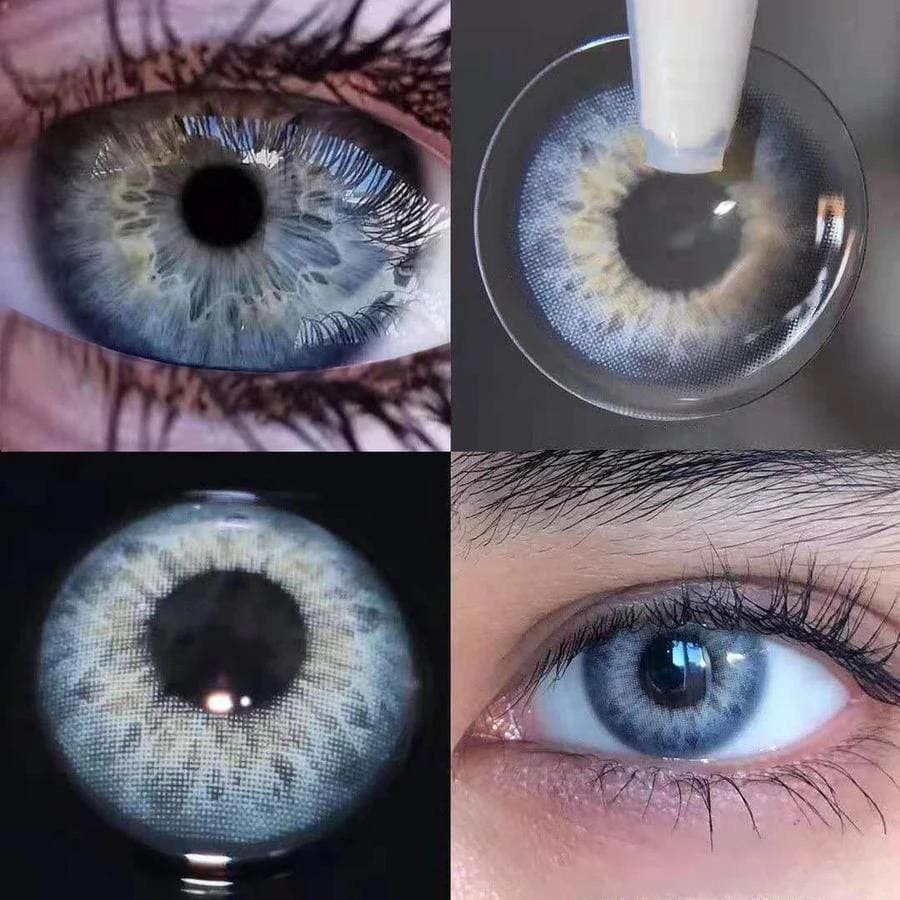 MYEYEBB DNA II Blue Grey Prescription Colored Contact Lenses