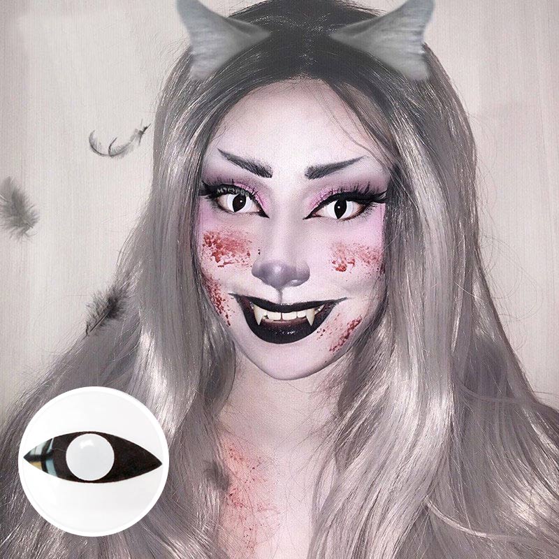 MYEYEBB White Cat Eye Prescription Cosplay Colored Contact Lenses-MYEYEBB