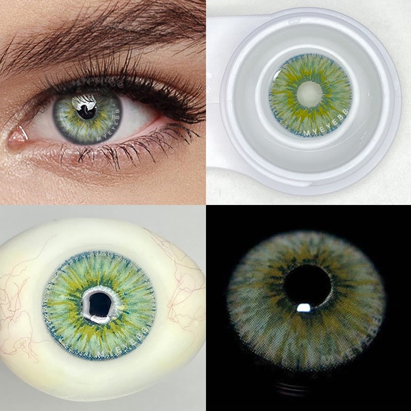 MYEYEBB Rebirth Cosmic Green Prescription Colored Contact Lenses