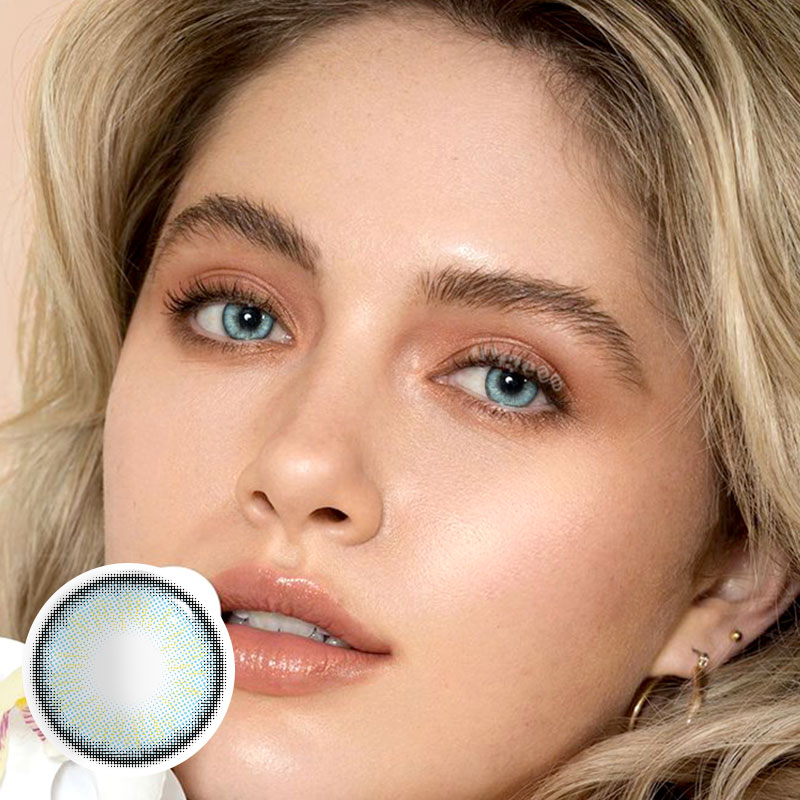 MYEYEBB Nowhere S27 Blue Prescription Colored Contact Lenses
