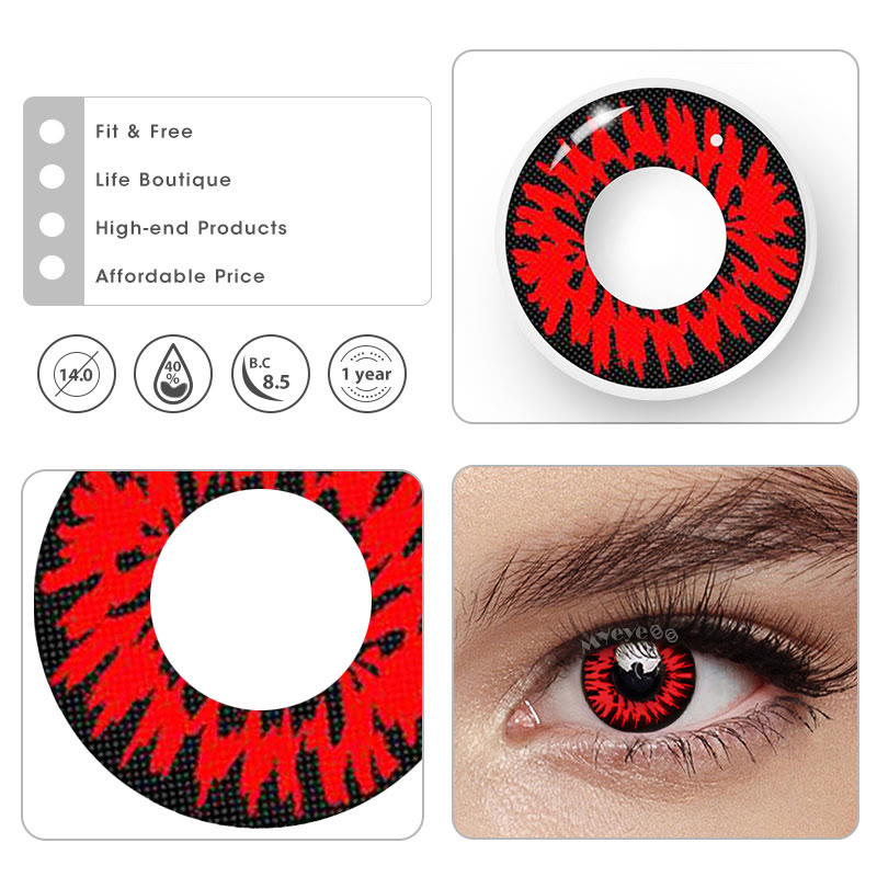 MYEYEBB Enchanted Black Cosplay Colored Contact Lenses-MYEYEBB