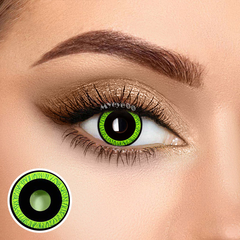 MYEYEBB Nebulos Green Cosplay Colored Contact Lenses