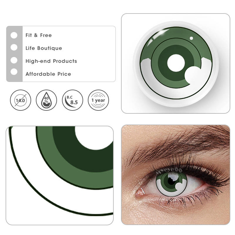 MYEYEBB Blind Hashibira Inosuke Prescription Cosplay Colored Contact Lenses 