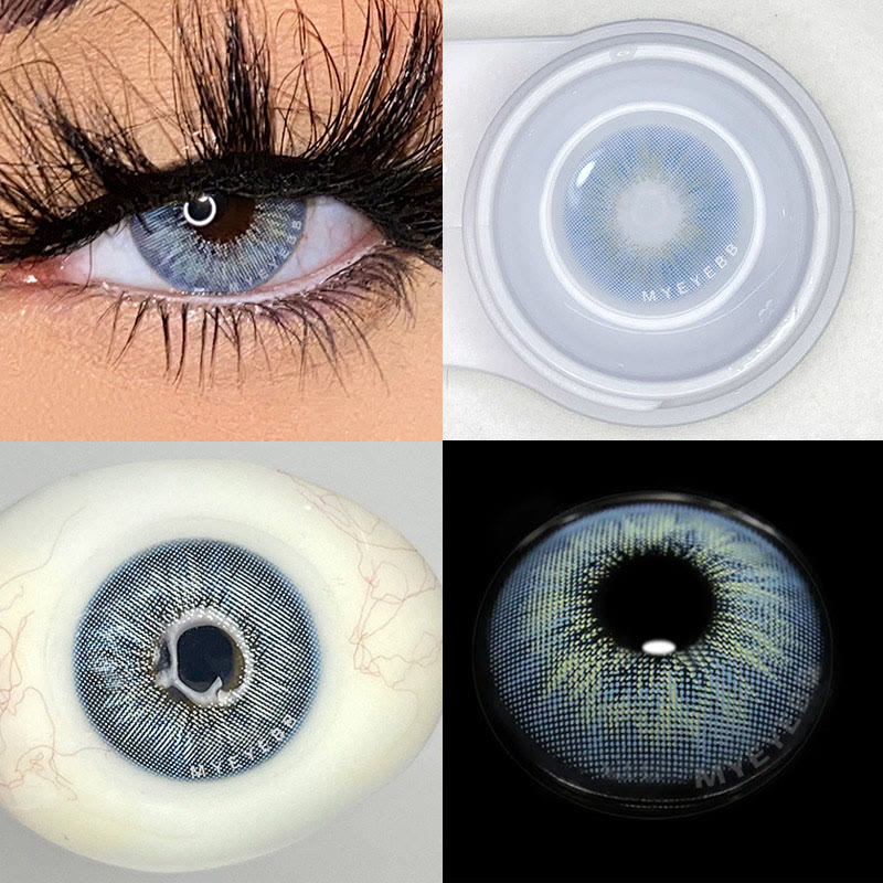 MYEYEBB Mar Iris Blue Colored Contact Lenses