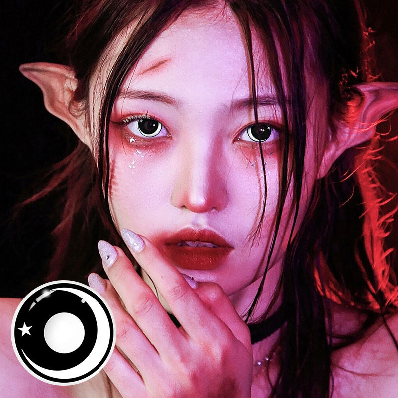 MYEYEBB Moon Star White Cosplay Colored Contact Lenses-MYEYEBB