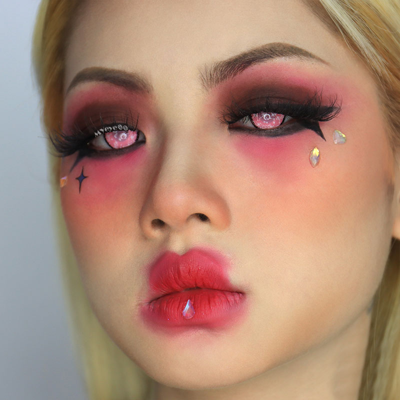 MYEYEBB Blind Coral Cosplay Colored Contact Lenses-MYEYEBB