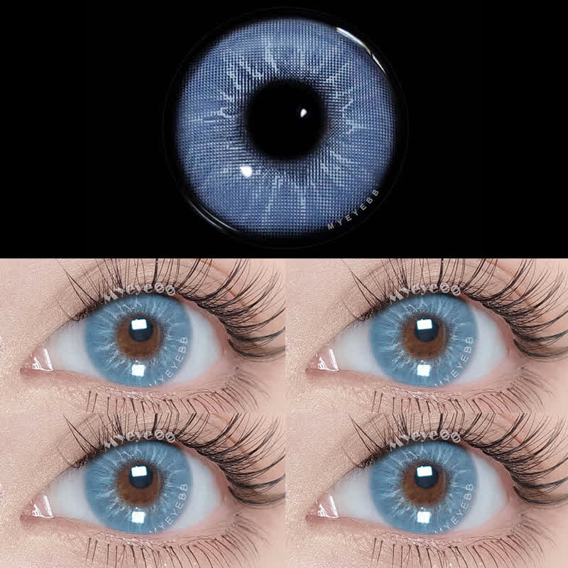 MYEYEBB Eros Blue Prescription Colored Contact Lenses