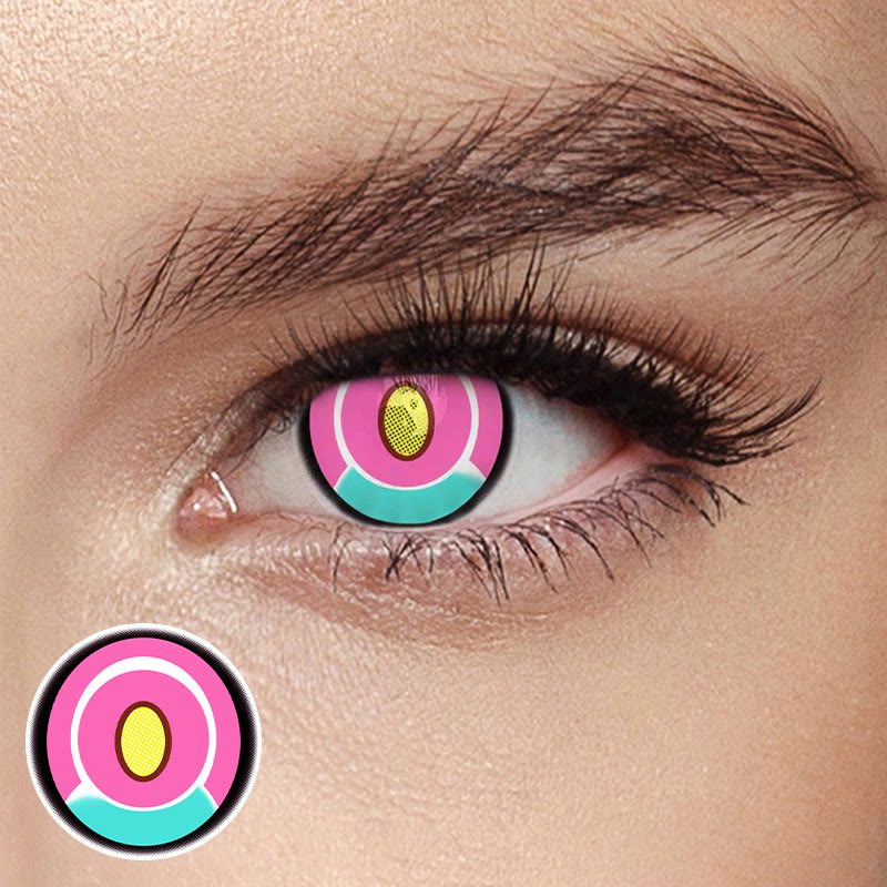 MYEYEBB Blind Titan Pink Cosplay Colored Contact Lenses