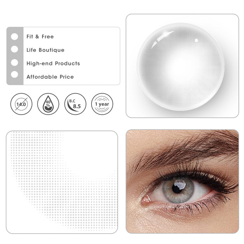 MYEYEBB Aurora Grey Natural Colored Contact Lenses - image 8