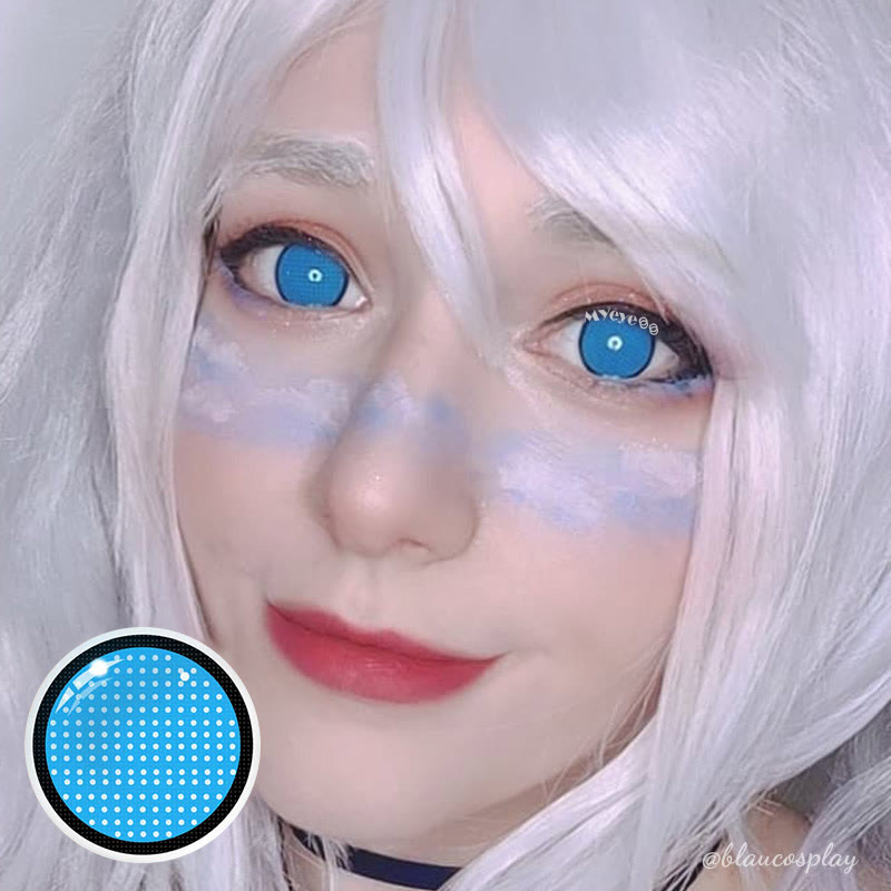 MYEYEBB Blind Blue Mesh Cosplay Colored Contact Lenses-MYEYEBB