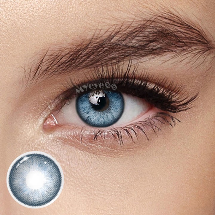 MYEYEBB Barbie Taylor Blue Prescription Colored Contact Lenses