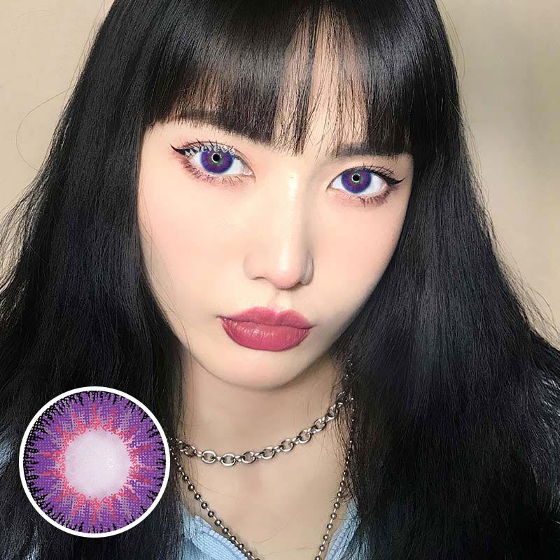 MYEYEBB Wild Nature Vika Purple Colored Contact Lenses-MYEYEBB