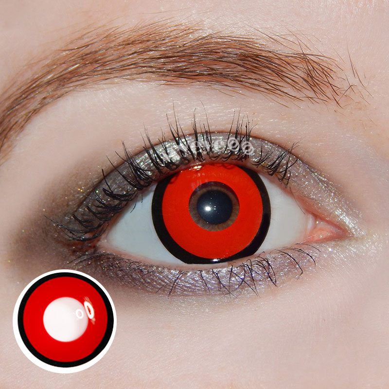 Myeyebb Manson Red Prescription Cosplay Colored Contact Lenses 