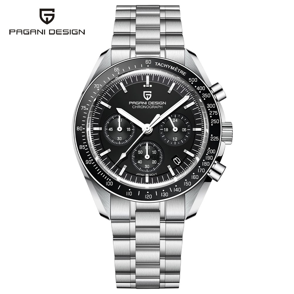 PAGANI DESIGN Speedmaster New Men's Watches Top Luxury Quartz Watch For Men Automatic Date Speed Chronograph Sapphire Mirror Wristwatch