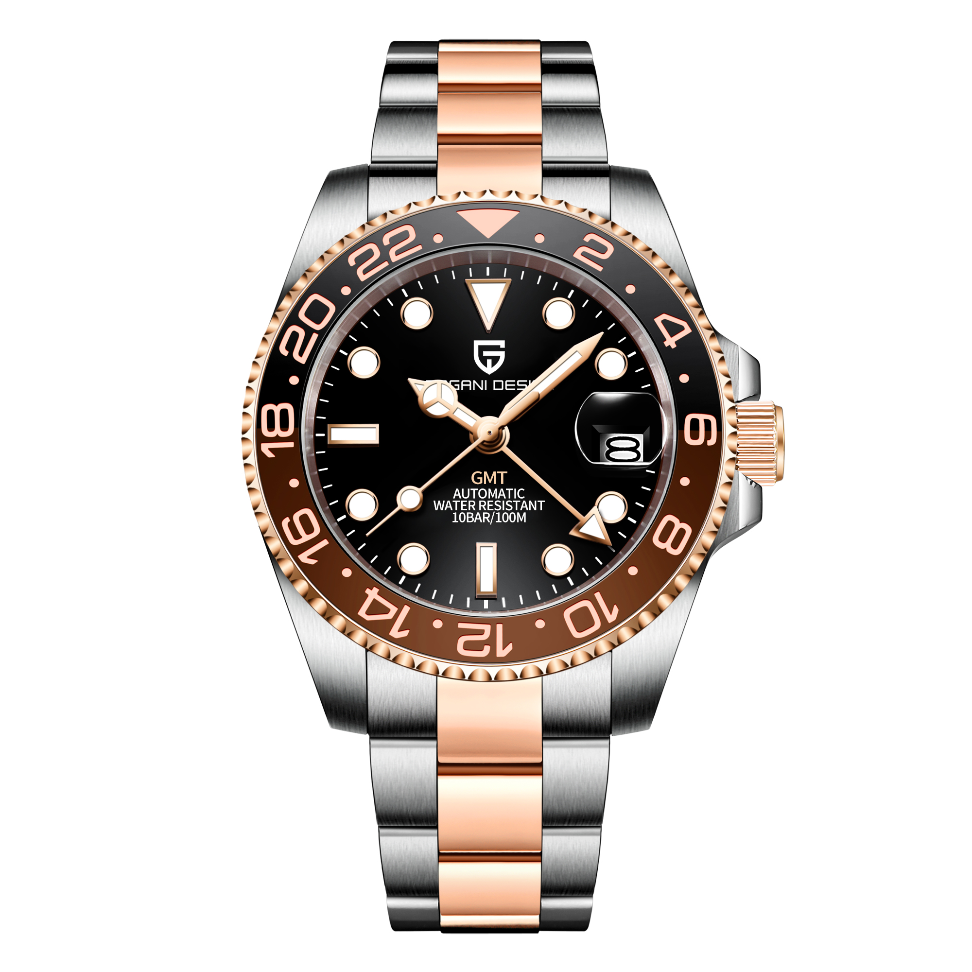 PAGANI DESIGN GMT Watch PD-1662 Men's Automatic Watch Sapphire Glass  Mechanical Watch