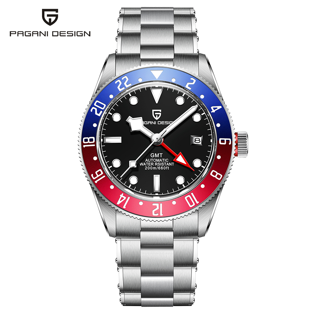 PAGANI DESIGN New BB58 GMT Mechanical Wristwatches Luxury Sapphire Glass Automatic watches Men