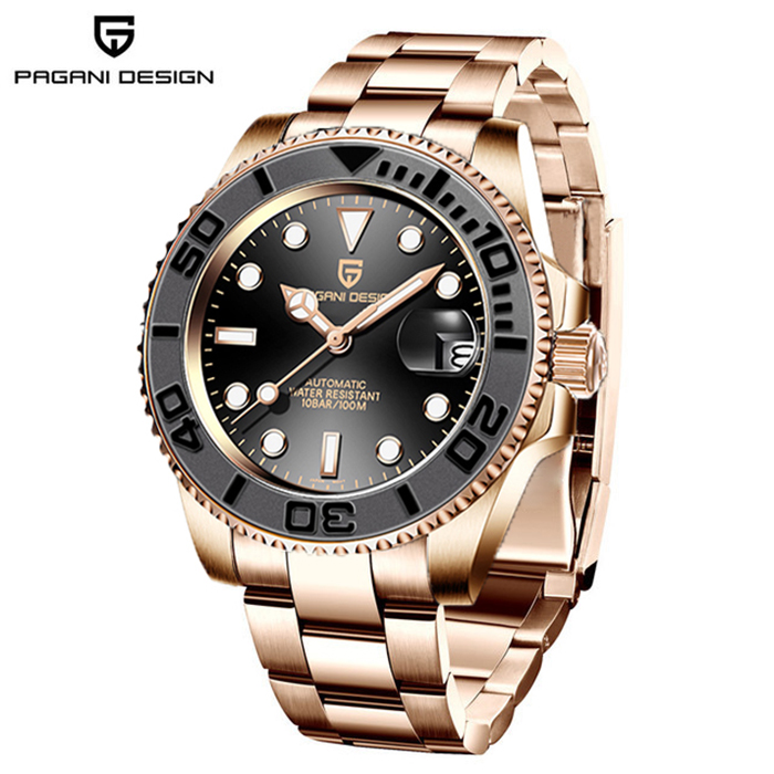 PAGANI DESIGN Sports Men Mechanical Wristwatch Sapphire Luxury Automatic Watch for Men Stainless Steel Waterproof Clock PD-1651