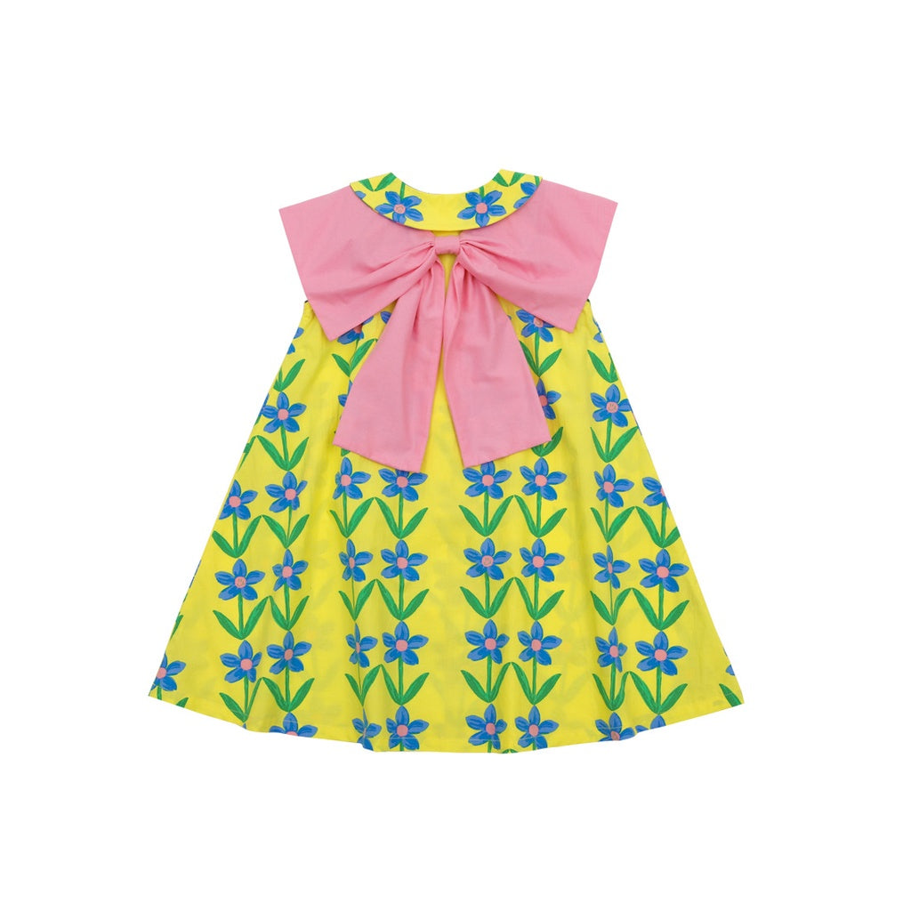 Iris kids IKS0025 22 Spring pink butterfly dress-IRIS FASHION