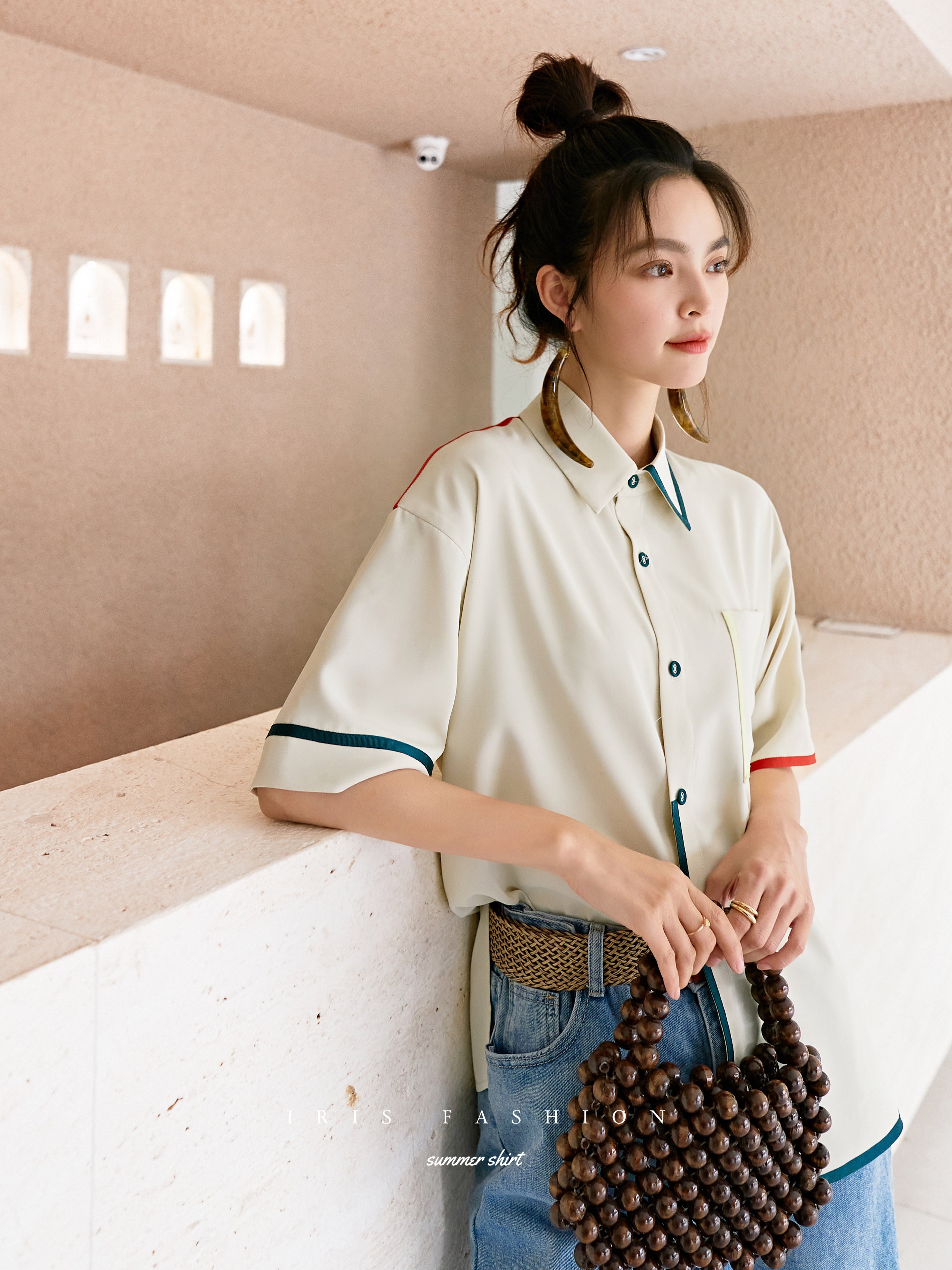 Iris Boutique IS003 rainbow shirt﻿﻿﻿-IRIS FASHION