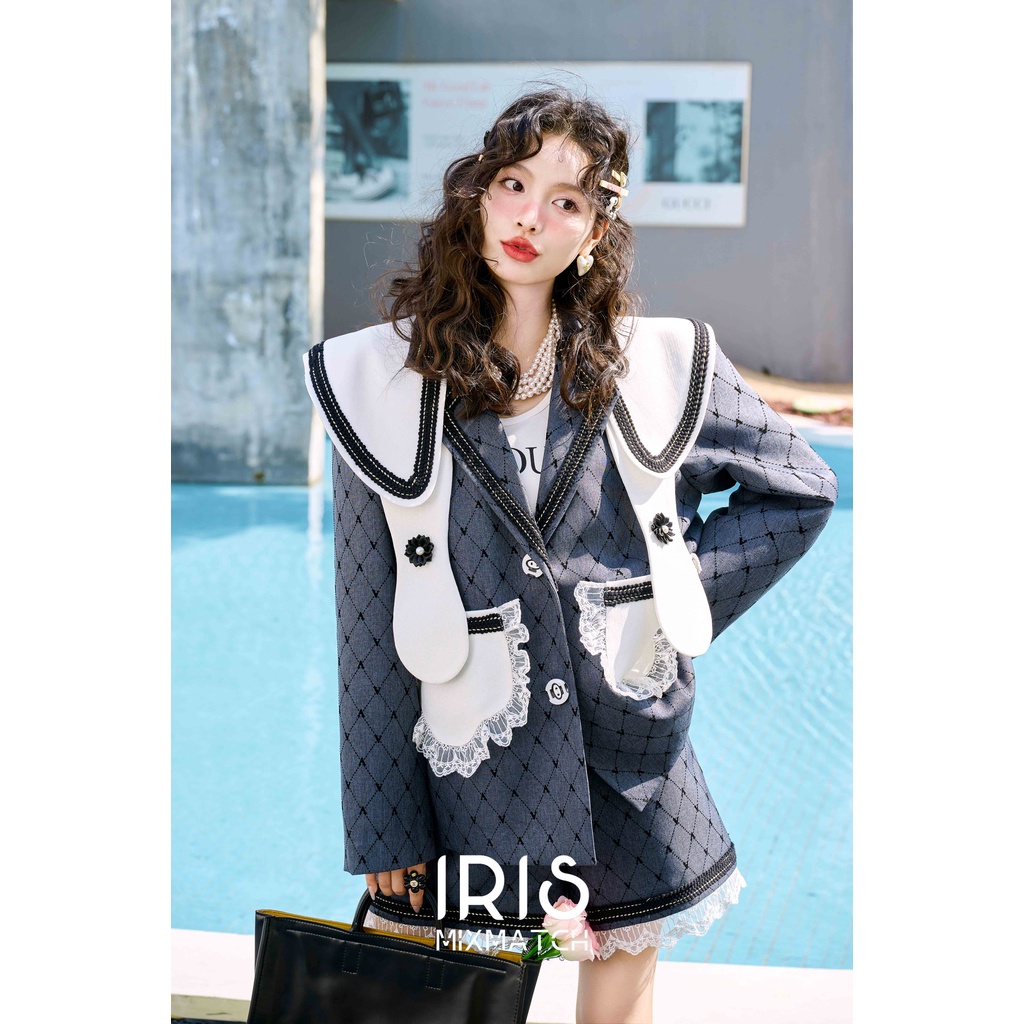 「สินค้าลิขสิทธิ์แท้」Iris Boutique IJ2351567-IP2351568 Lydia jacket - short เสื้อแจ็คเก็ค-กางเกงขา