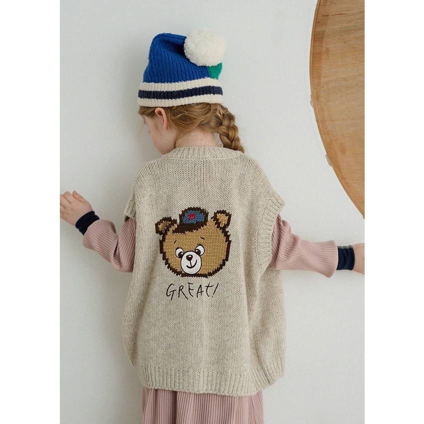 Iris kids IKV081107 Bear sweater vest