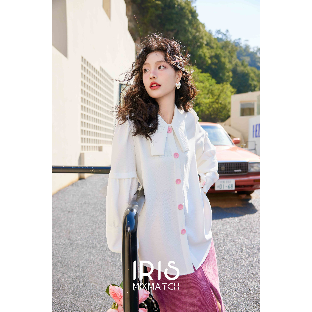 「สินค้าลิขสิทธิ์แท้」Iris Boutique IS2351581-IK2381397 Sakura shirt-skirt เสื้อแจ็คเก็ค เสื้อผ้าแฟชั่นผู้หญิง กระโปรง