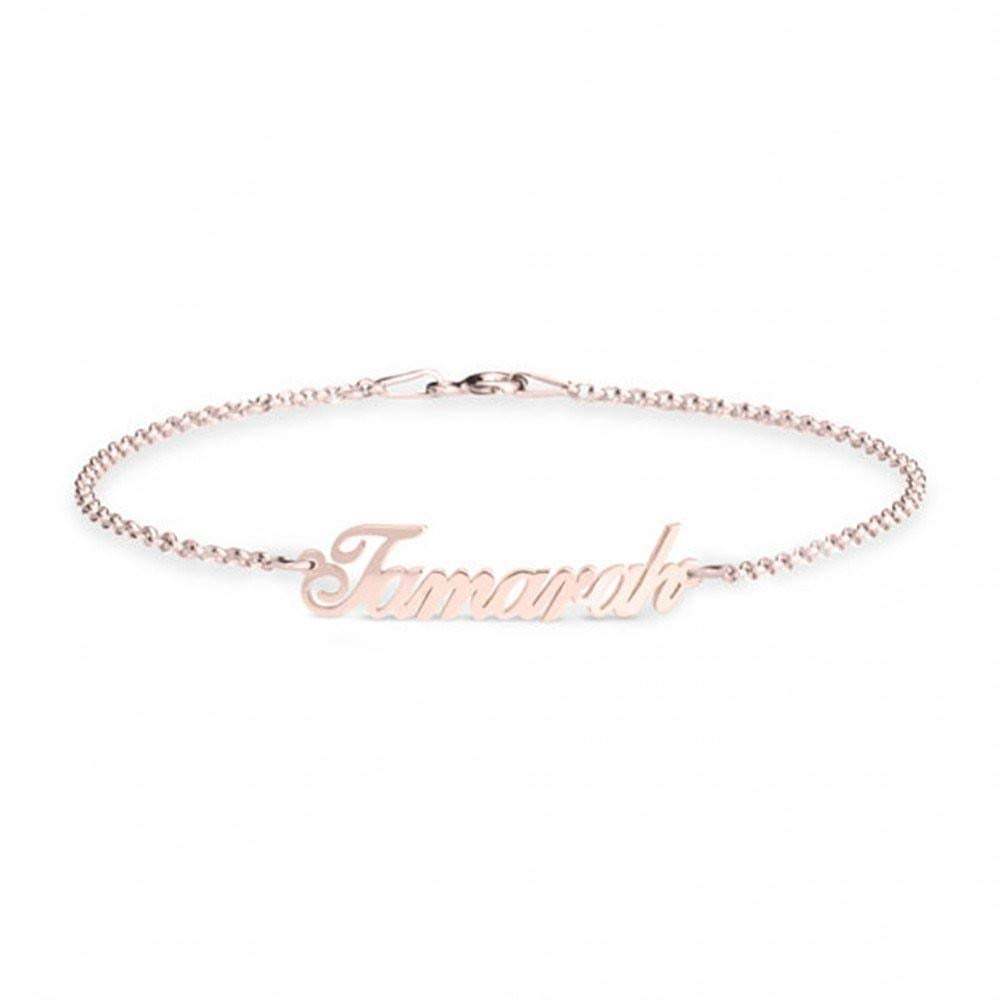 Planting Gold Name Bracelet with Engraved Inspirational-silviax