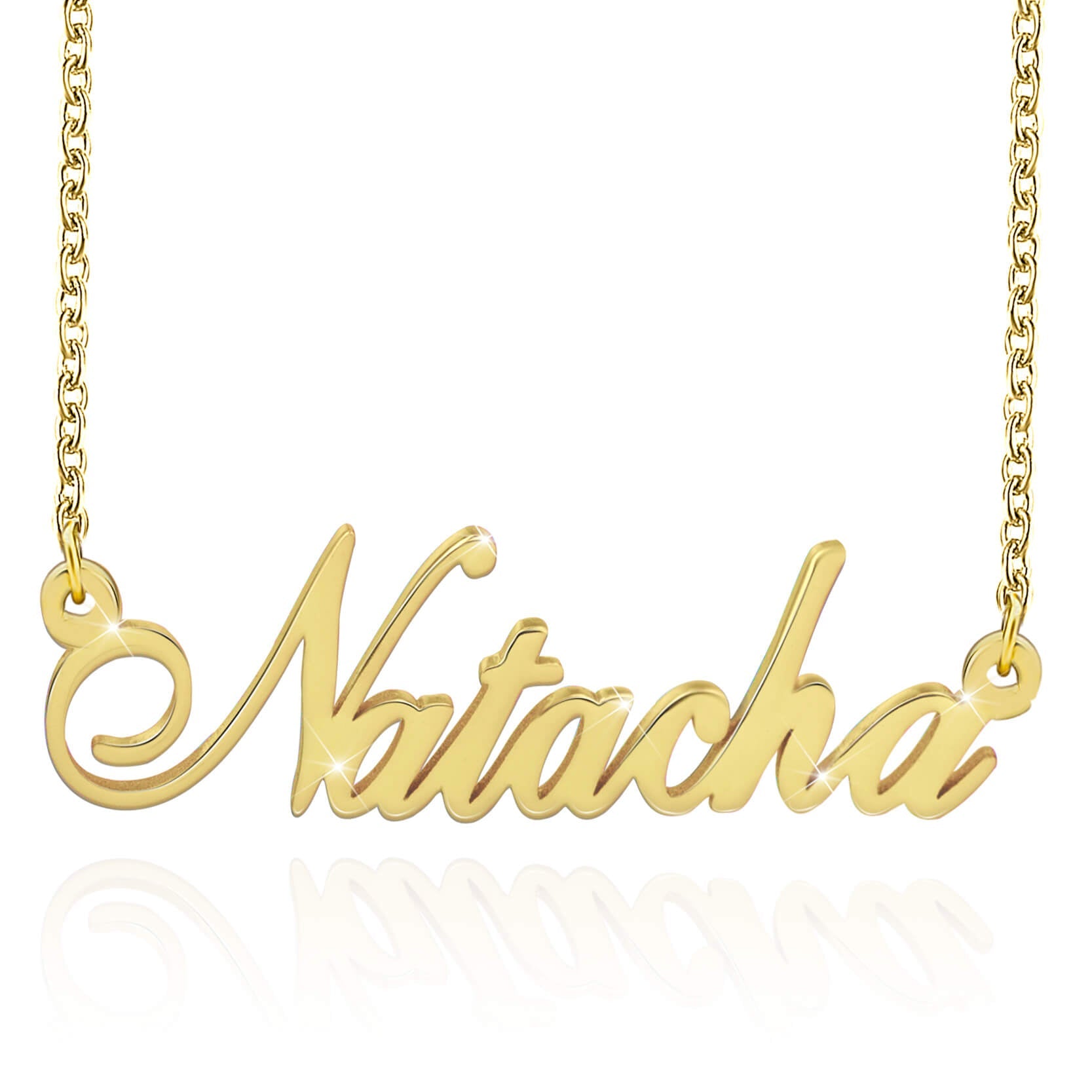 Hot Personalized Custom Gold Plated Name Necklace-silviax