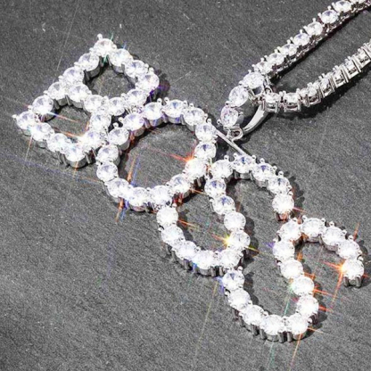 Hip Hop Custom Personalized Tennis 2 to 7 Letters Pendant Initial Necklace-silviax