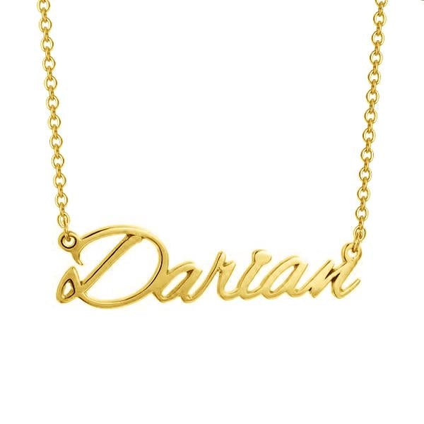 Personalized custom jewelry name necklace gift for women Gold Plated-silviax