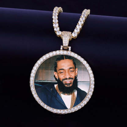 Tennis Chains Gold Plated Personalized Picture Necklace-silviax