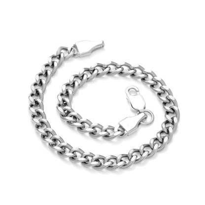 7mm Cuban Link Chain Gold Plated Bracelet-silviax