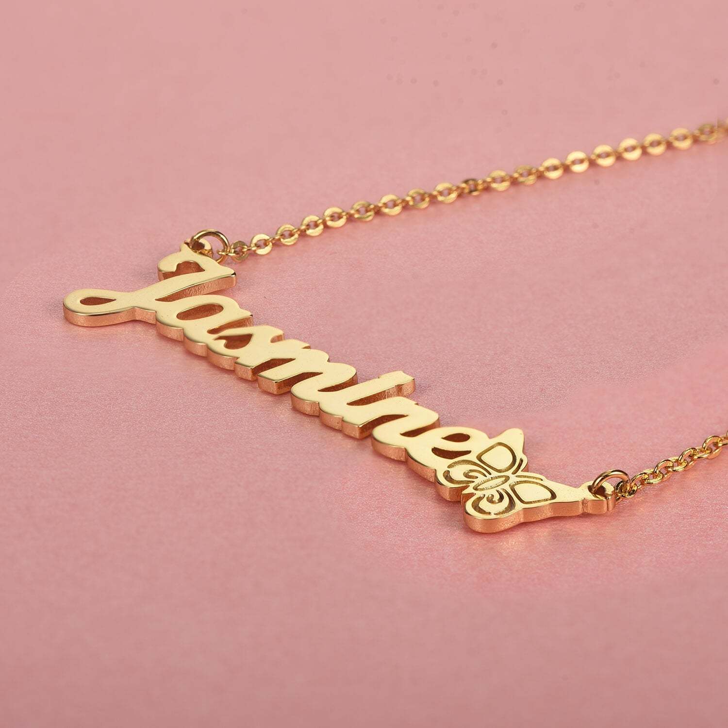 Personalized Gold Plated Butterfly Name Necklace Silviax 