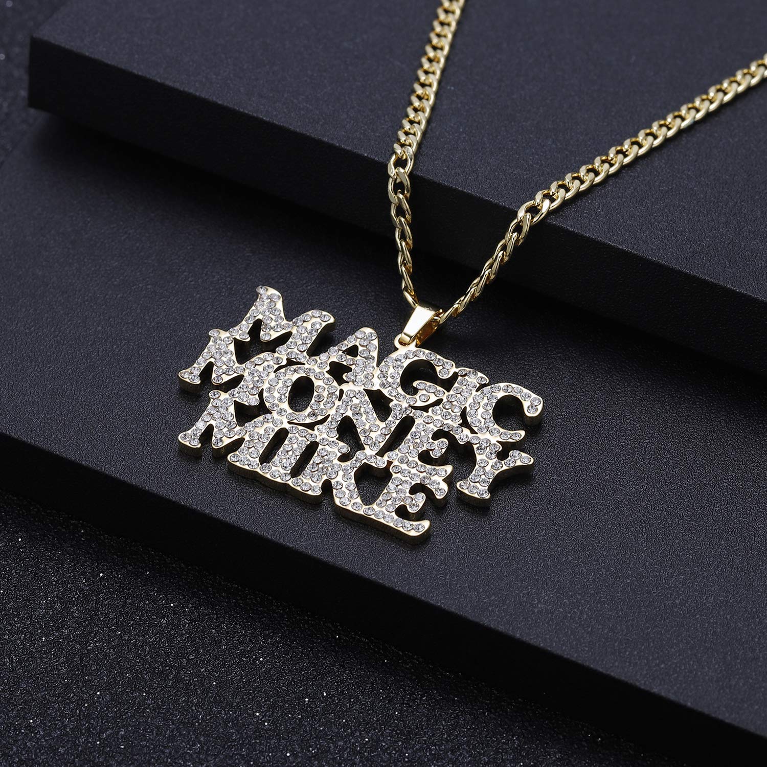 Gold Plated Custom 3 Names Hip Hop Necklace-silviax