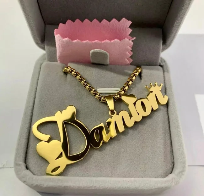 [Copy]Gold Plated Personalized Custom Cute Name Necklace Gift for Kids