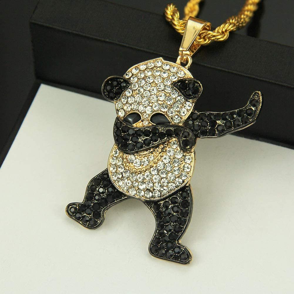 Panda Pendant  Hip Hop Necklace-silviax