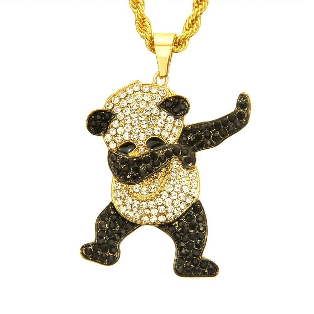 Panda Pendant  Hip Hop Necklace-silviax