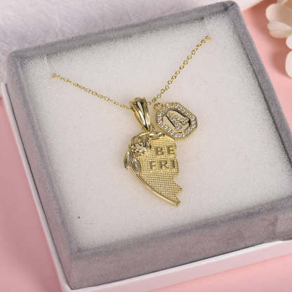 Half Heart Pendant Personalized Custom Gold Plated Name Necklace-silviax
