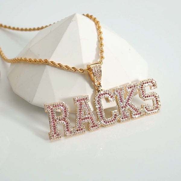 Rose Red Capital Letter Personalized Custom Initial Name Necklace-silviax