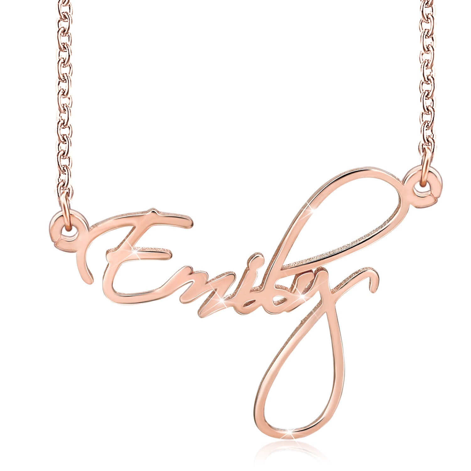Nameplate Pendant Gold Plated Personalized Name Necklace Custom Jewelry Gift for Kids Women-silviax