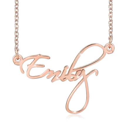 Nameplate Pendant Gold Plated Personalized Name Necklace Custom Jewelry Gift for Kids Women-silviax