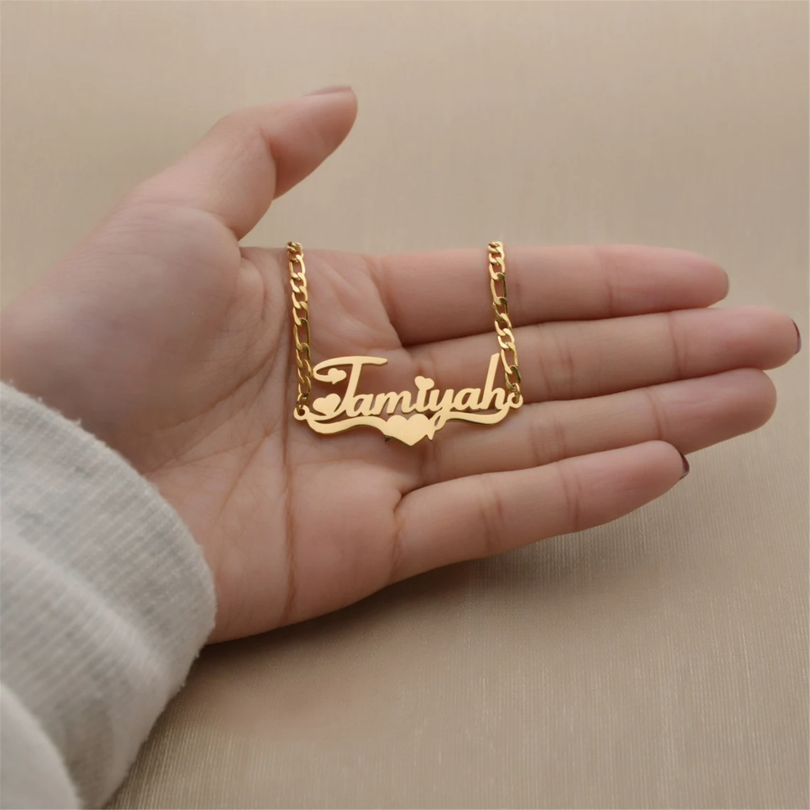 Cuban Chain Personalized Custom Heart Name Bracelet -silviax
