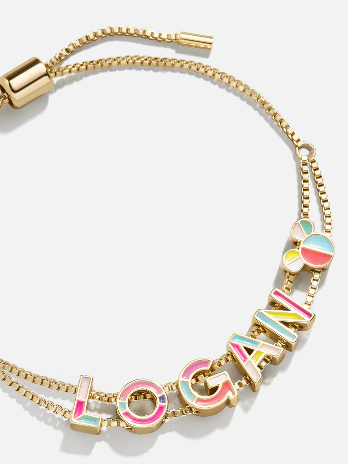 Micky Mouse Silder Bracelet Personalized Custom Name Bracelet-silviax
