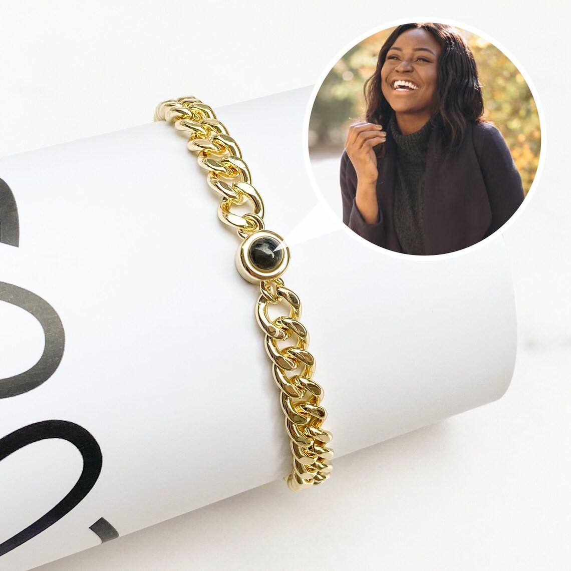 Photo Projection Bracelet Personalized Family Love Memorial Photo Brac