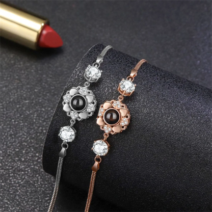Flower Shaped Bracelet Photo Projection Bracelet